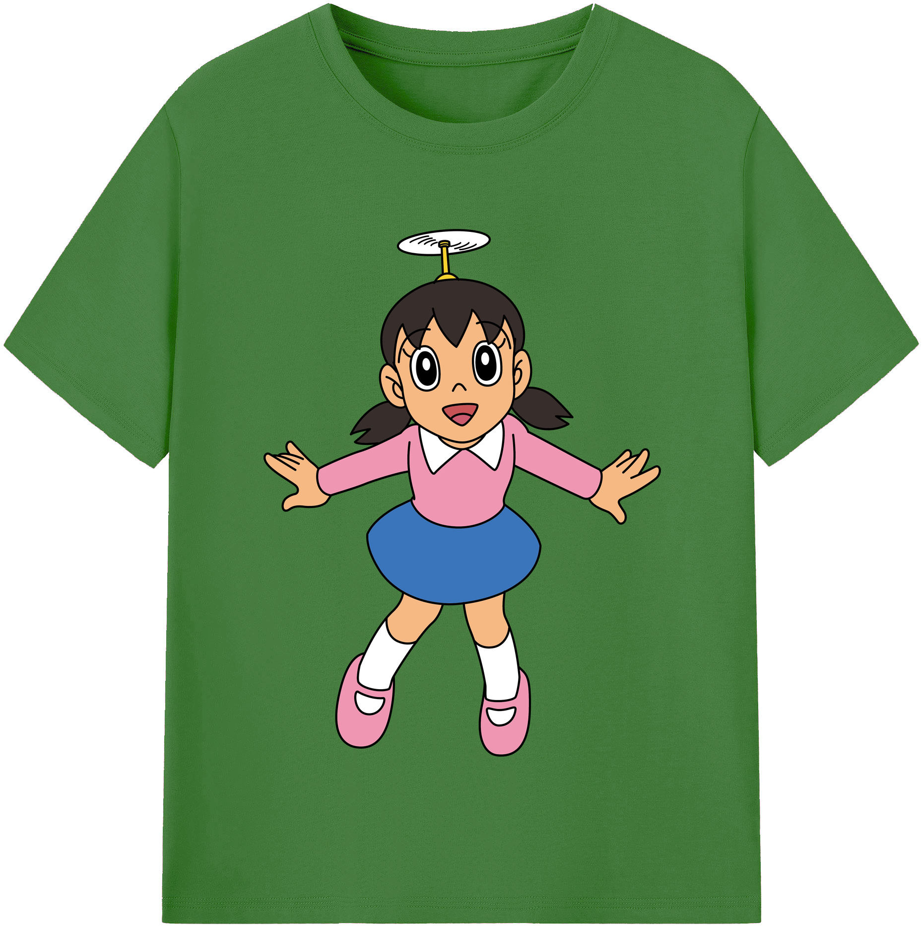 （画像用） ドラえもん みなもと しずか Doraemon Shizuka Minamoto レディースカジュアルプリントTシャツ（綿100％）